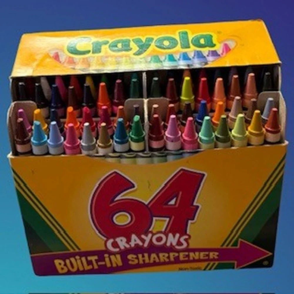 Crayola 64 Count Crayons with Built-In Sharpener Classic 2004 Dandelion Yellow